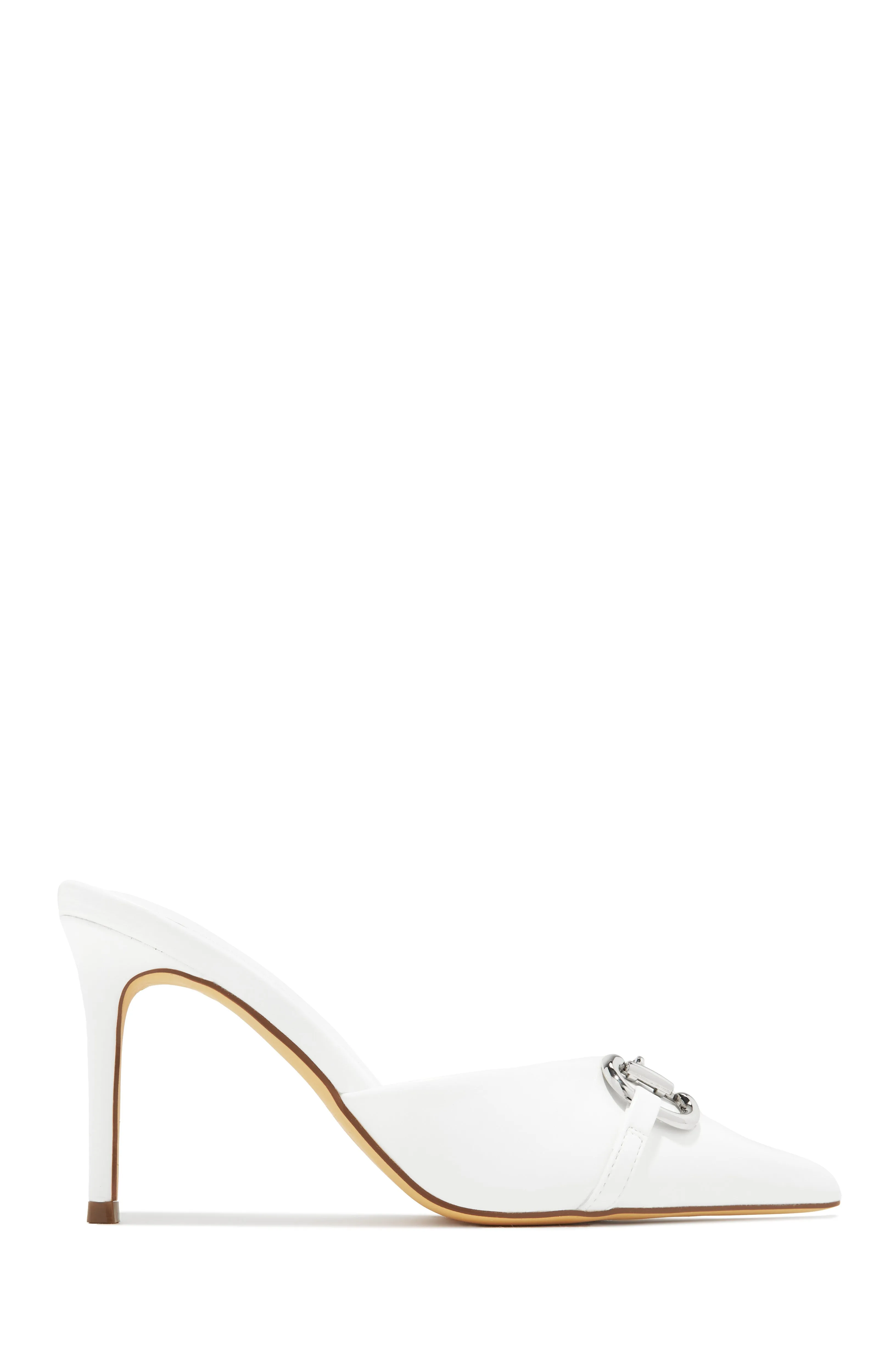 Kaia Pointed Toe Mule Heels - Red