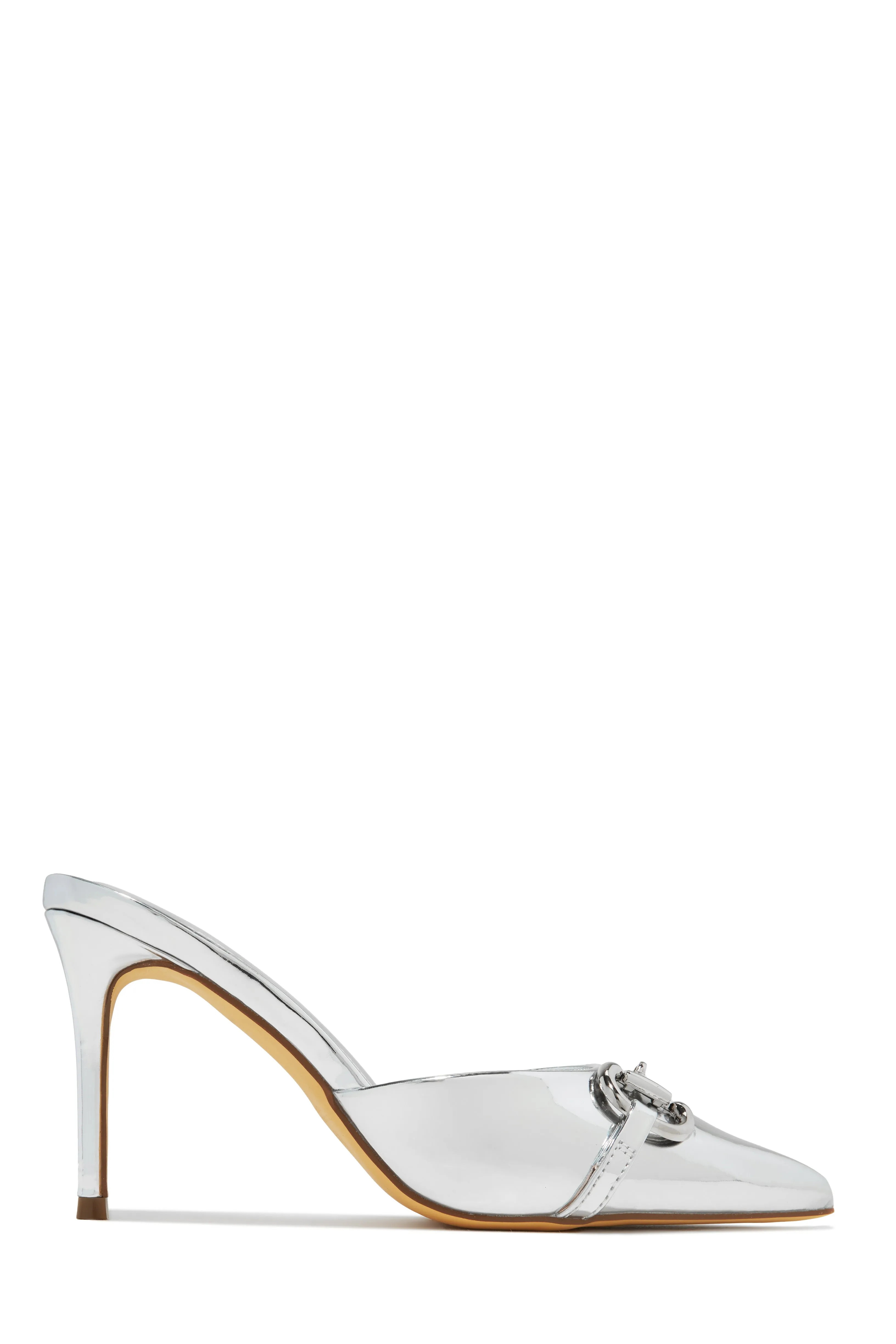 Kaia Pointed Toe Mule Heels - Red
